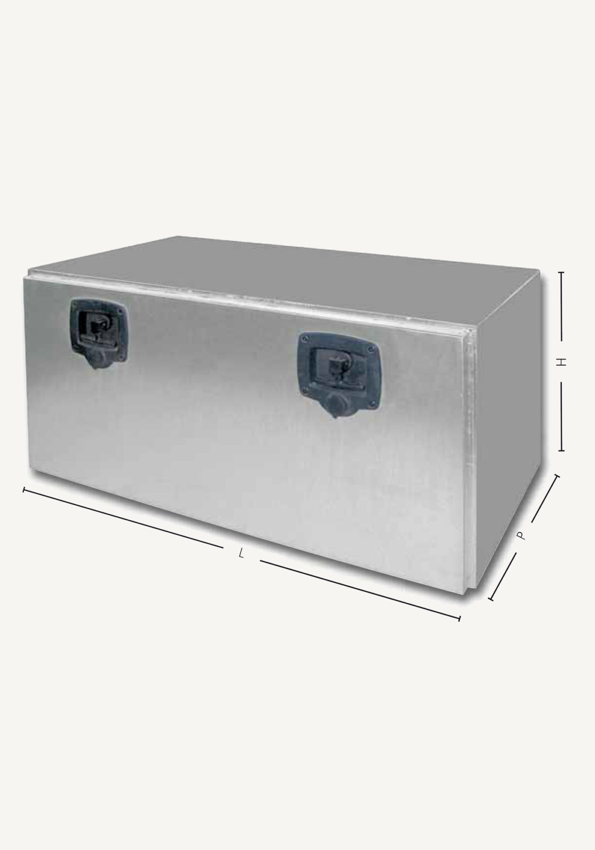 Cassetta Porta Attrezzi Zincata Per Autocarro, Camion, Trattore - Dimensioni 50 X 30 X 30 Cm (L X H X P)
